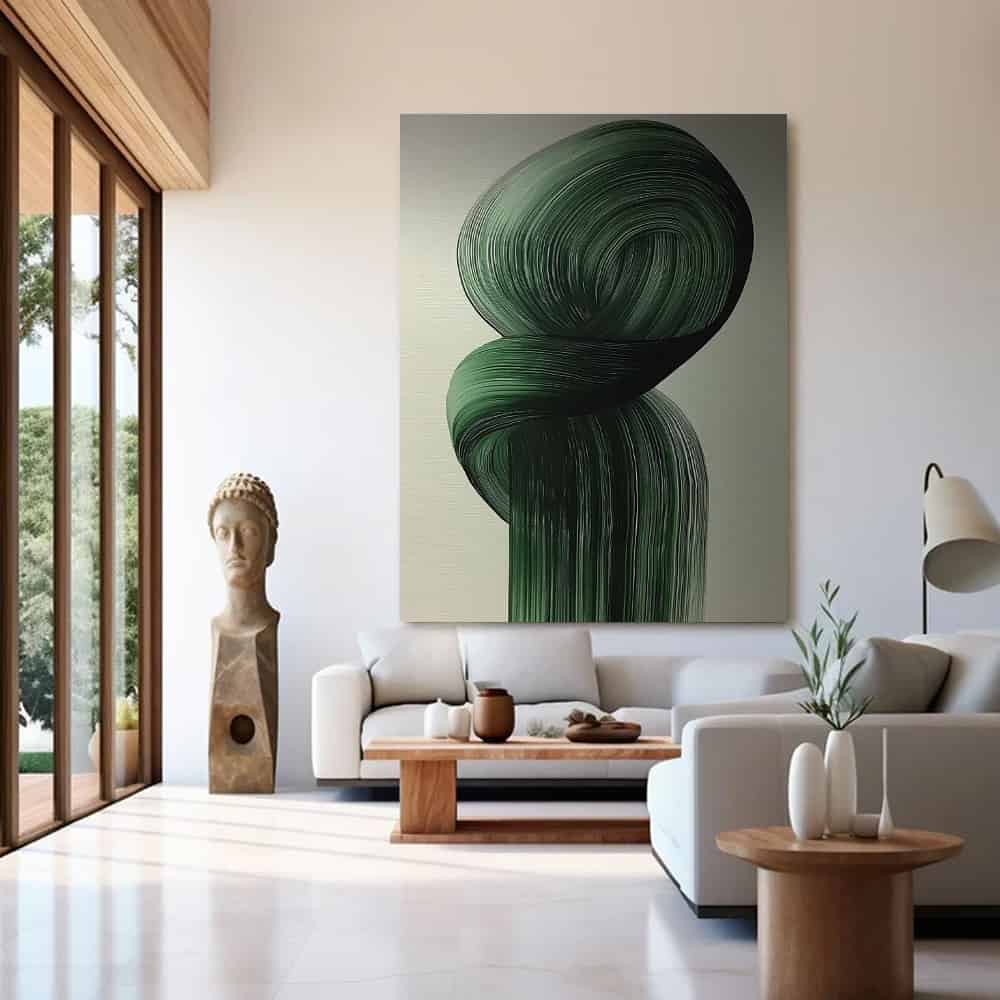 GREEN ABSTRACT ART "THE SOURCE"