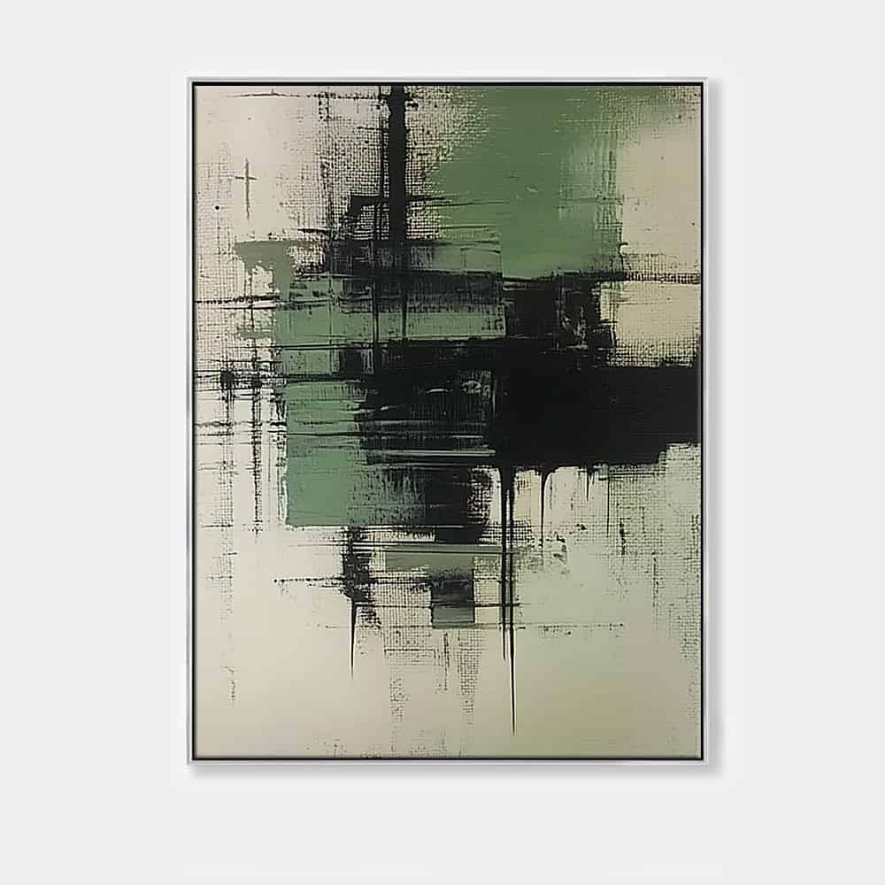 GREEN ABSTRACT ART "URBAN OVERGROWTH"