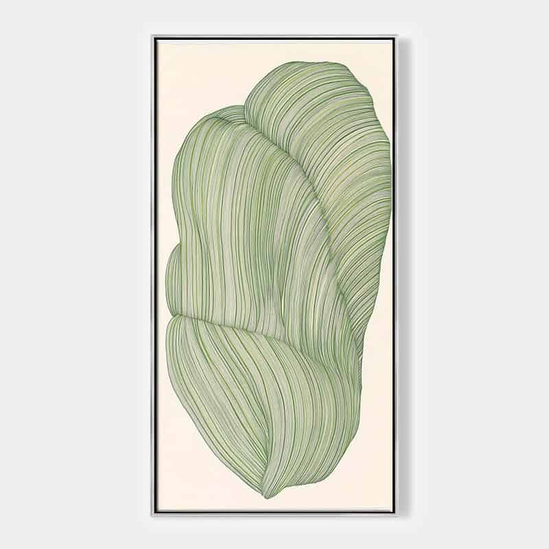 GREEN ABSTRACT ART "VERDANT ANATOMY"