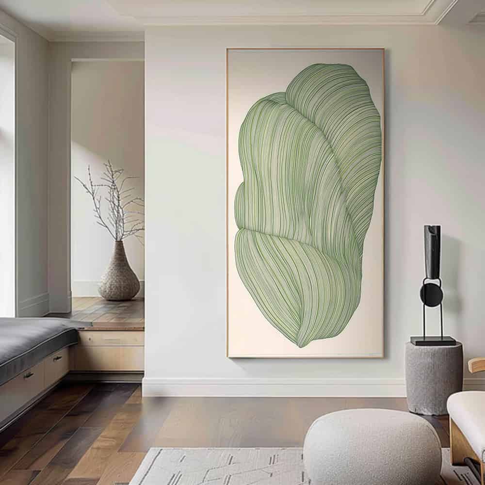 GREEN ABSTRACT ART "VERDANT ANATOMY"