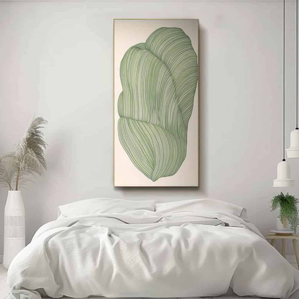 GREEN ABSTRACT ART "VERDANT ANATOMY"