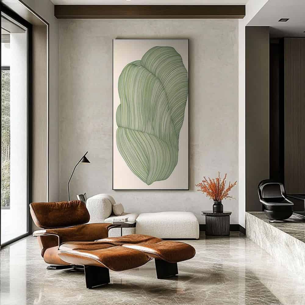 GREEN ABSTRACT ART "VERDANT ANATOMY"