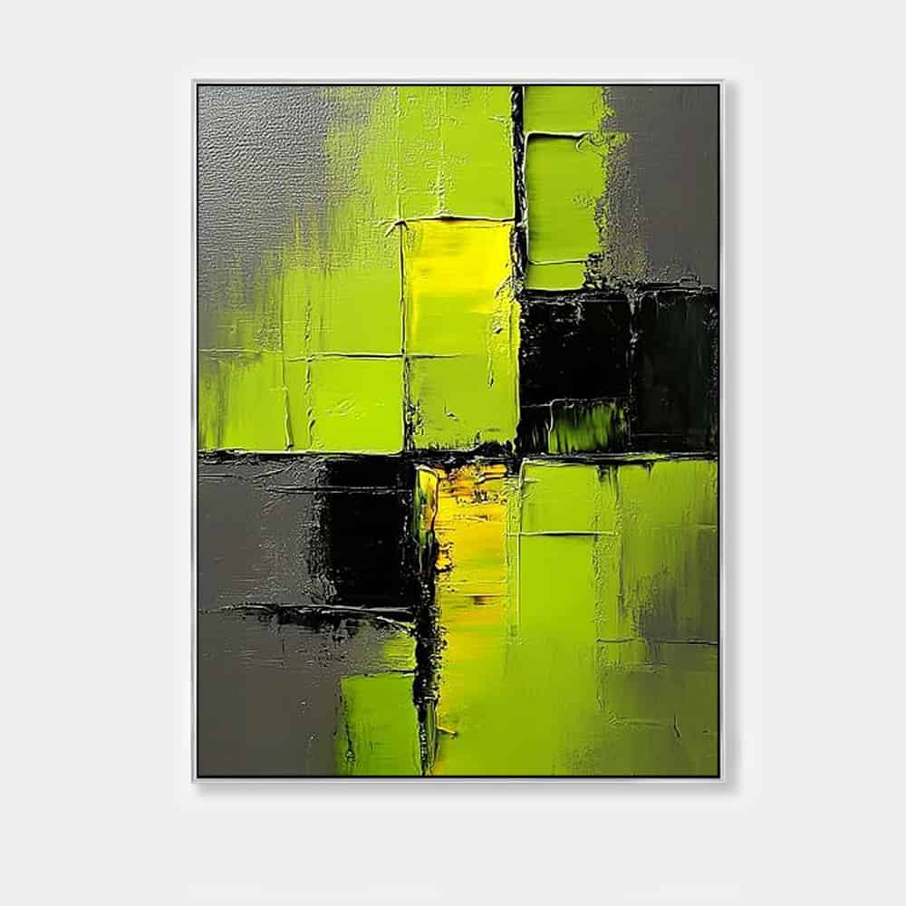 GREEN ABSTRACT ART "VOLTAIC GRID"
