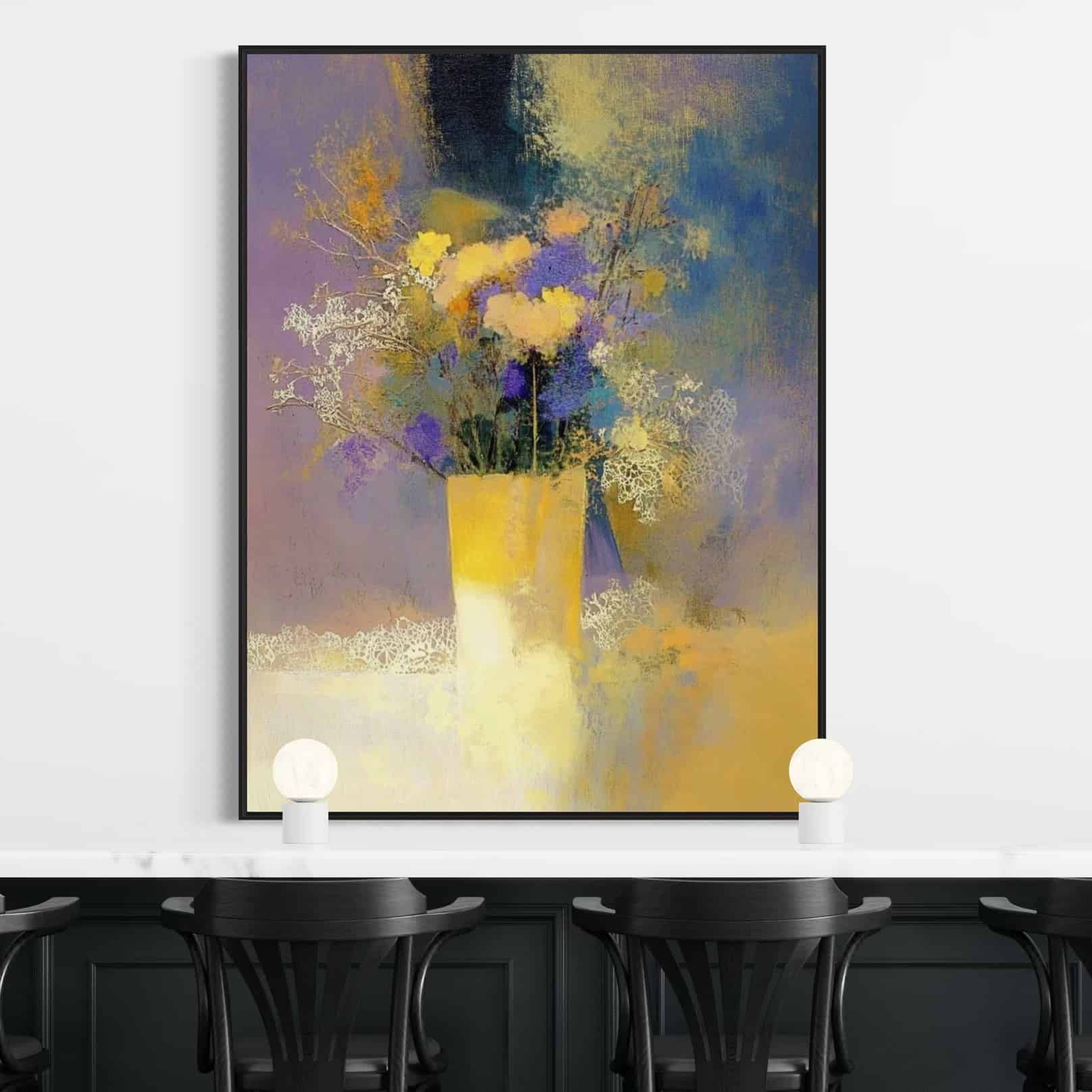 IMPRESSIONIST FLORAL PAINTING: "MELLOW BOUQUET"