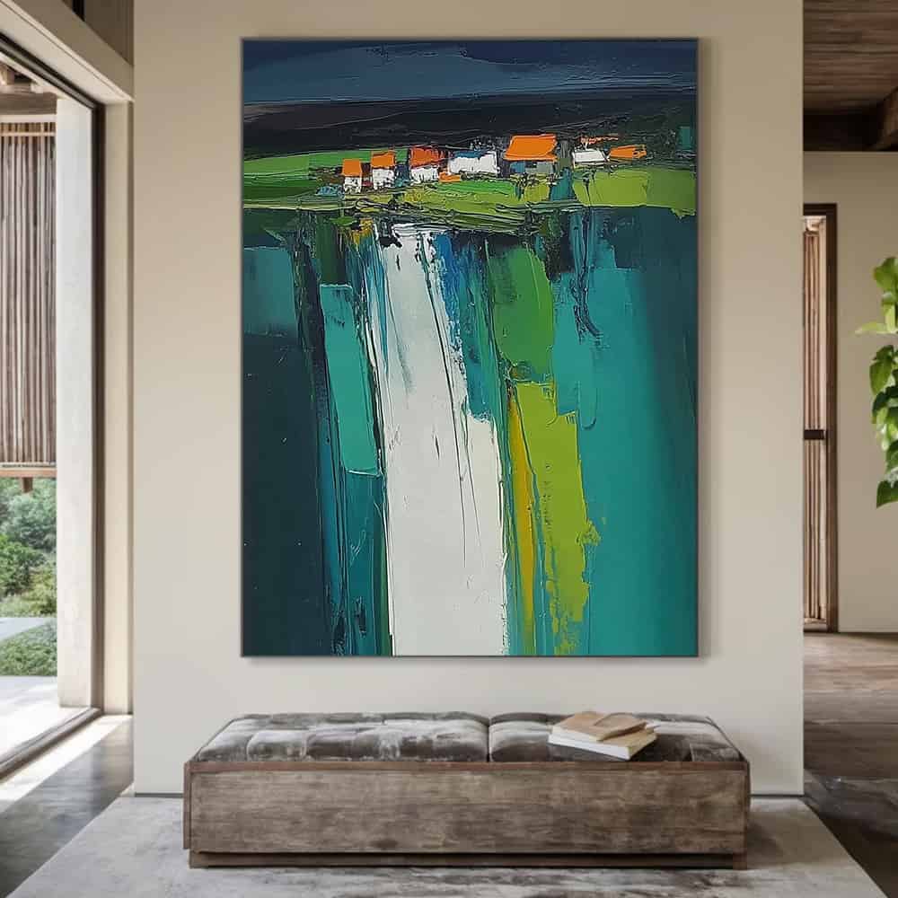 LANDSCAPE ART "CLIFFSIDE CASCADE"