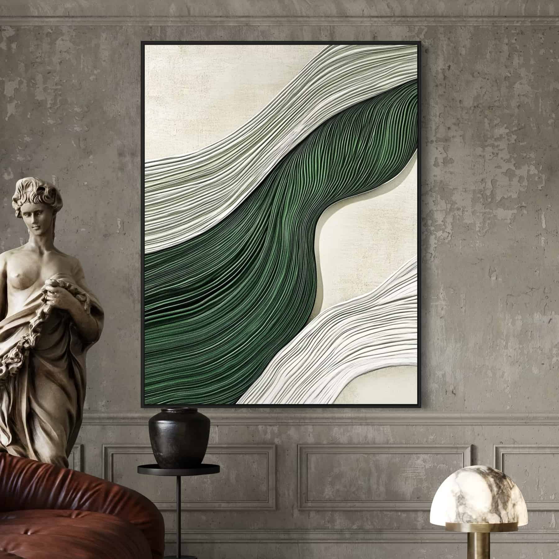 ABSTRACT ART "EMERALD STREAM"