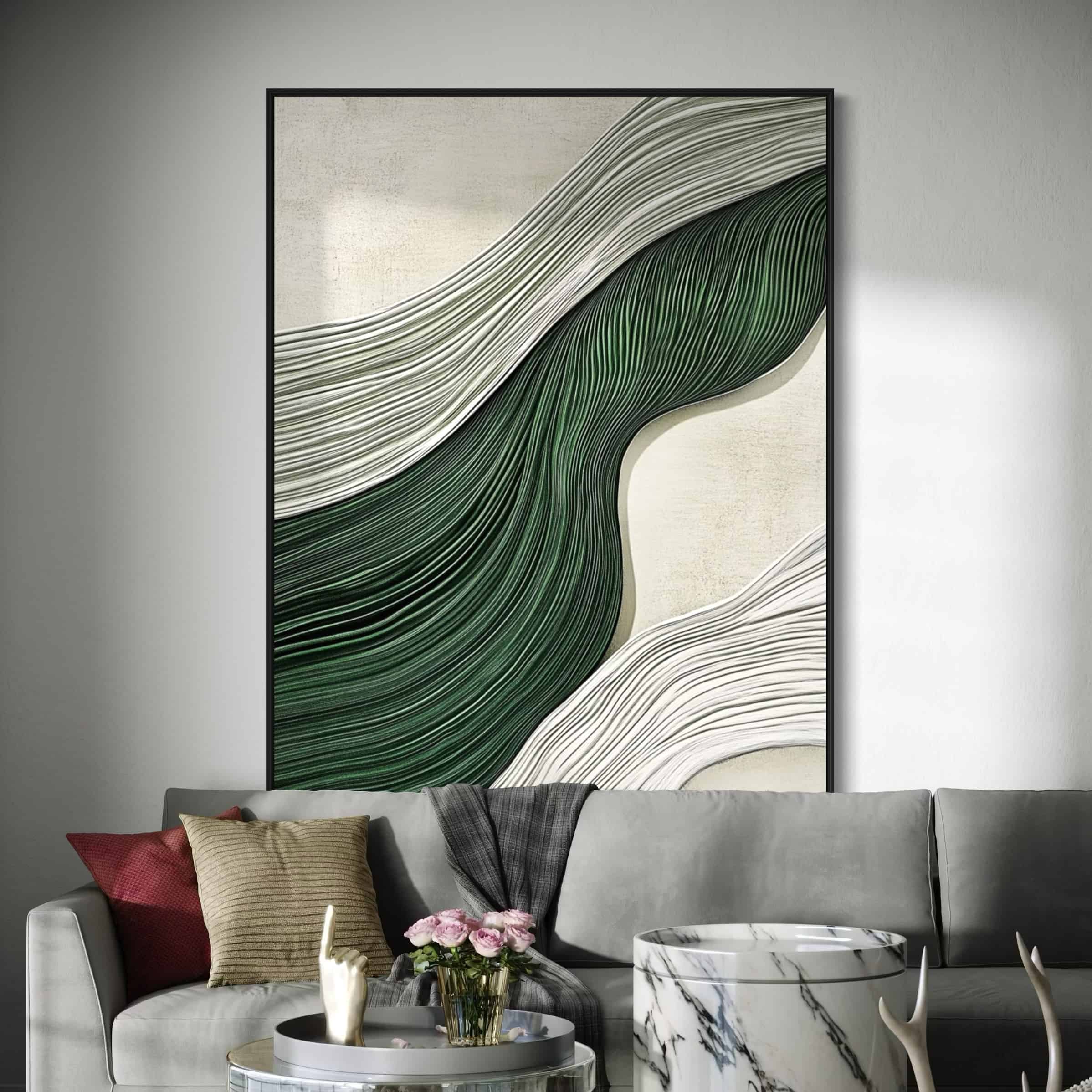 ABSTRACT ART "EMERALD STREAM"