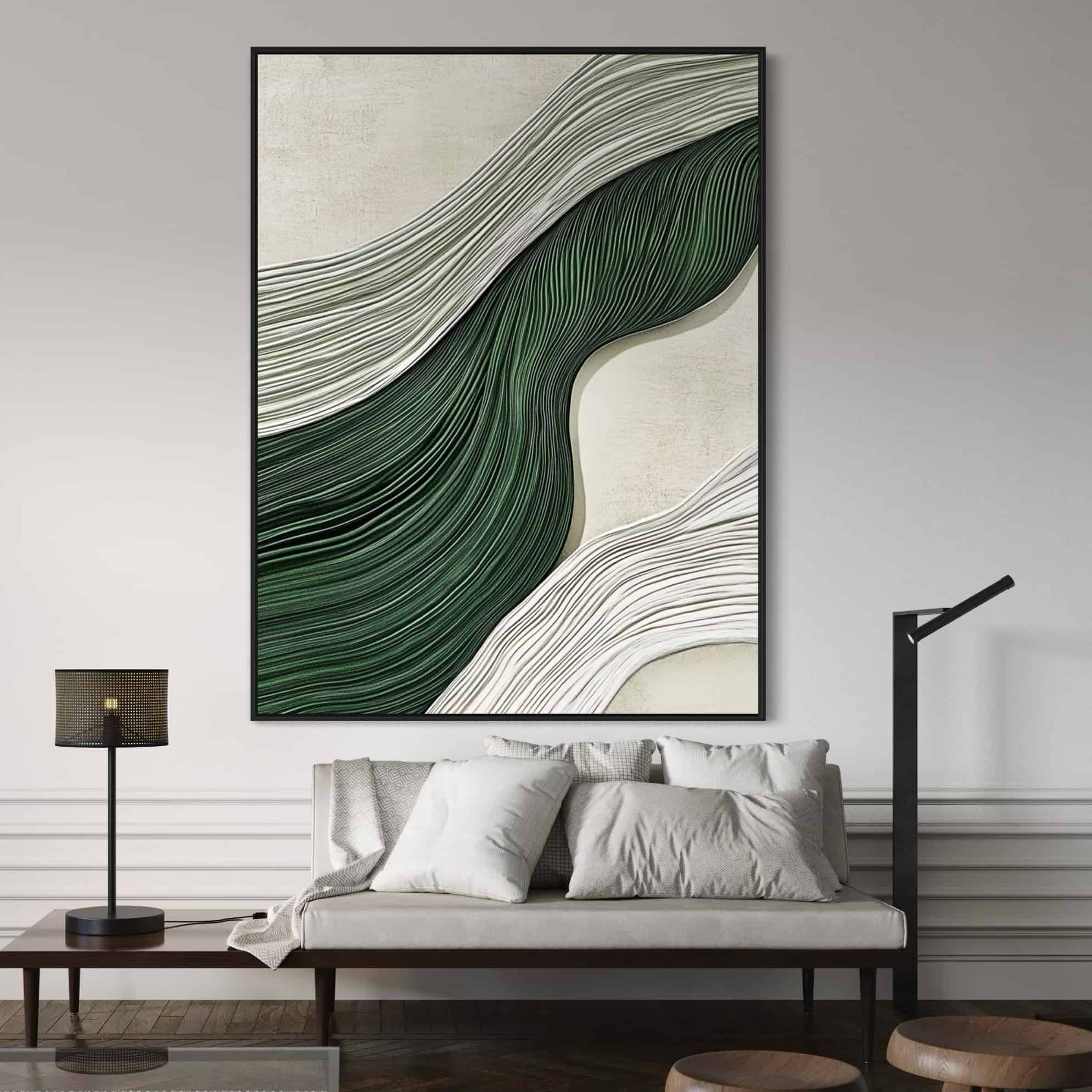 ABSTRACT ART "EMERALD STREAM"