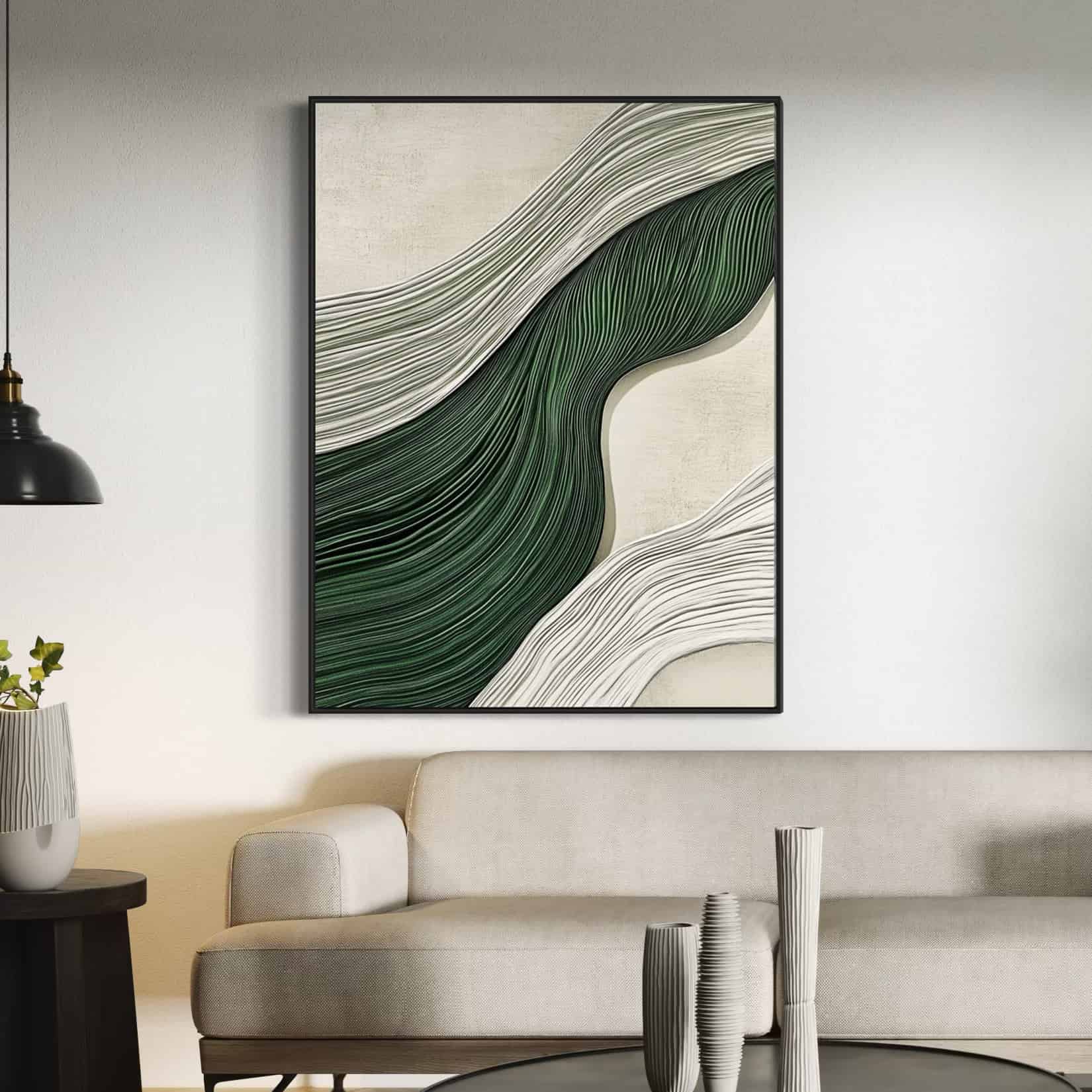 ABSTRACT ART "EMERALD STREAM"