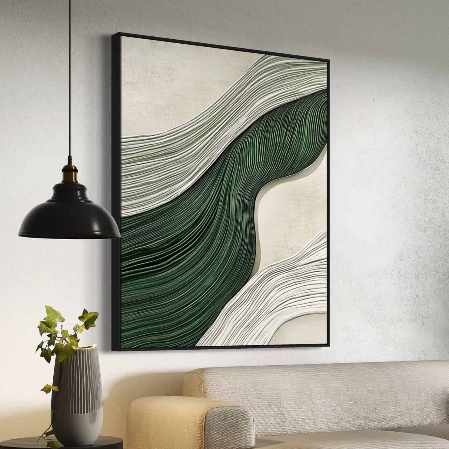 ABSTRACT ART "EMERALD STREAM"