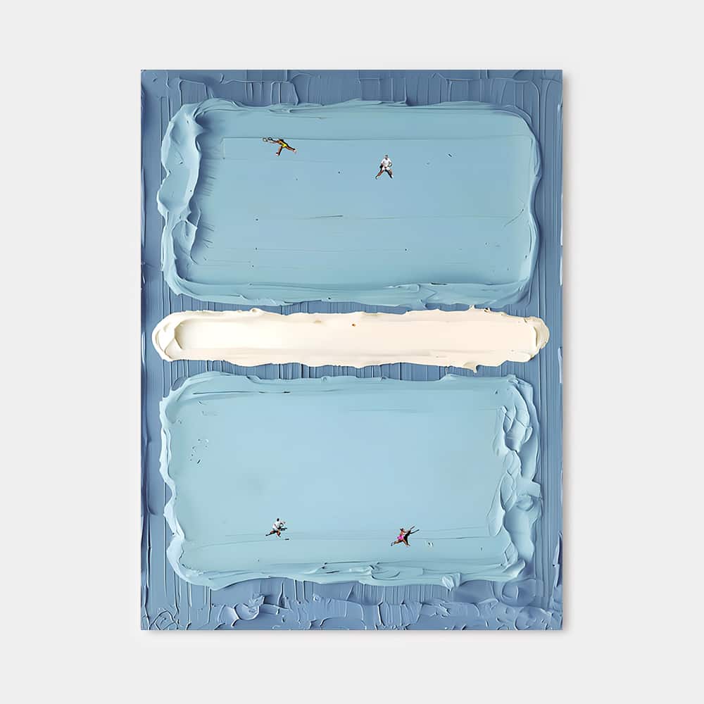 MINIMALIST ART "AZURE MATCH"
