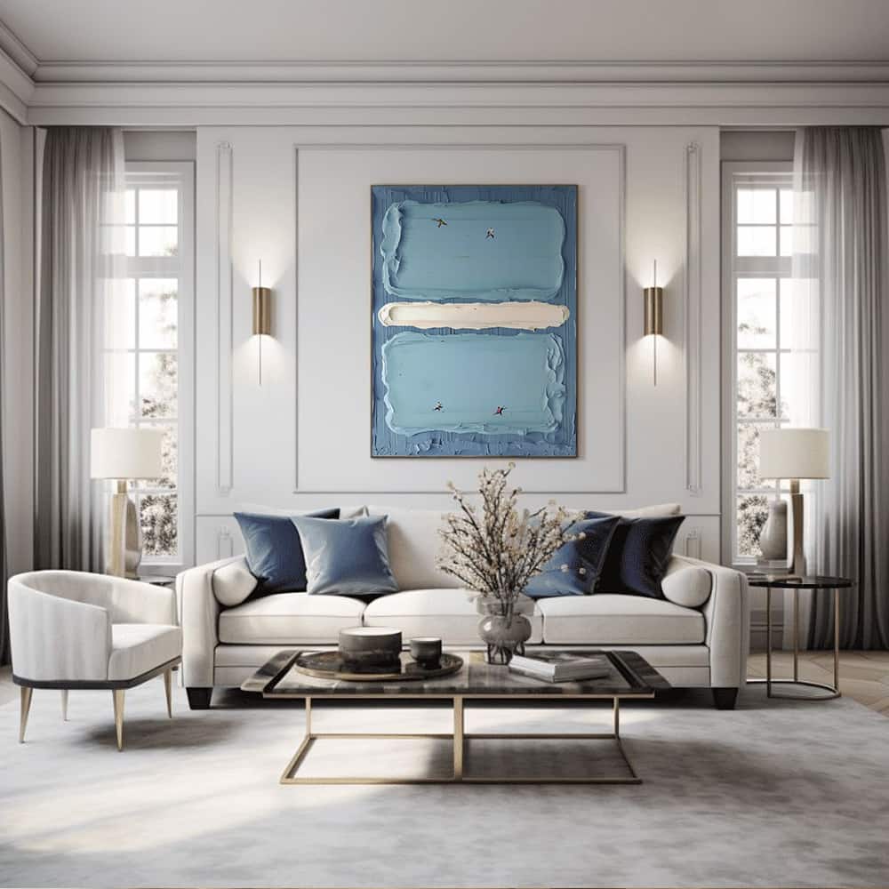 MINIMALIST ART "AZURE MATCH"