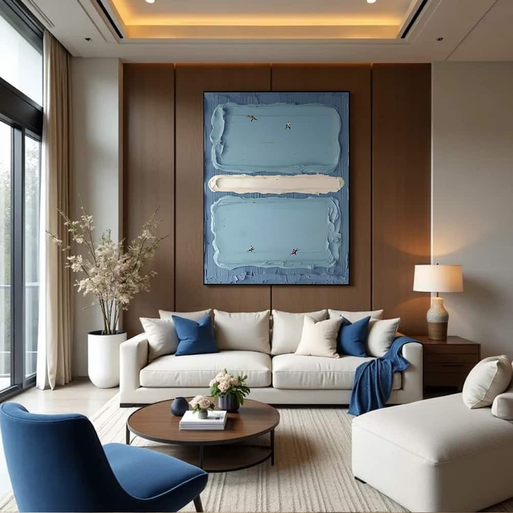 MINIMALIST ART "AZURE MATCH"