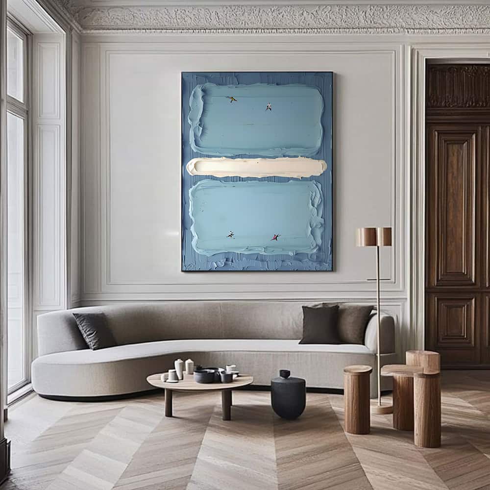 MINIMALIST ART "AZURE MATCH"
