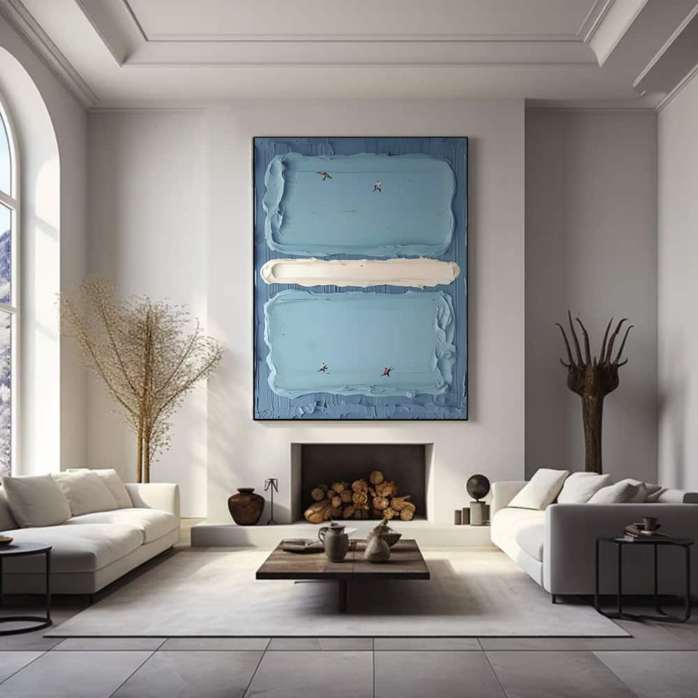 MINIMALIST ART "AZURE MATCH"