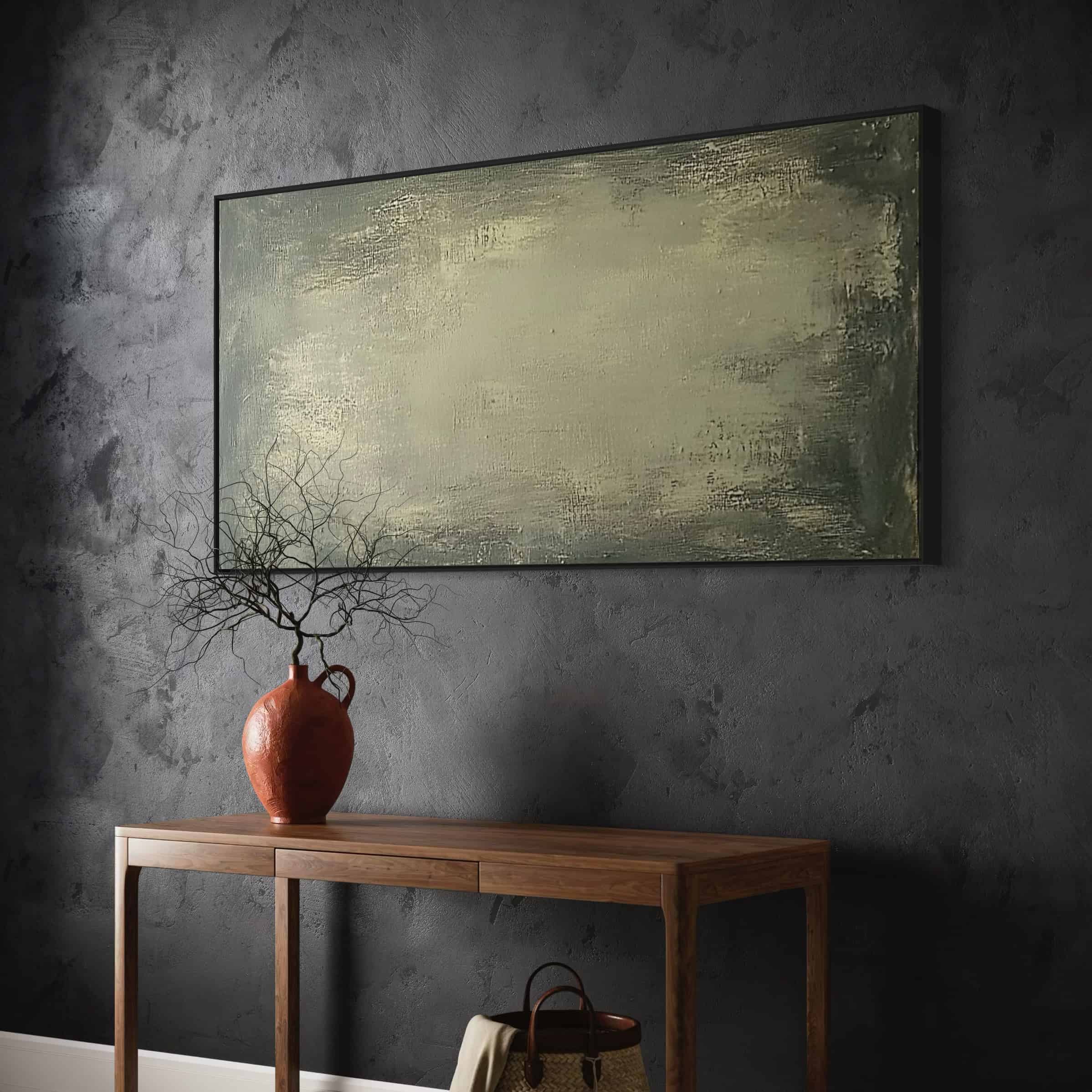 GREEN ABSTRACT ART "SERENE ABYSS"