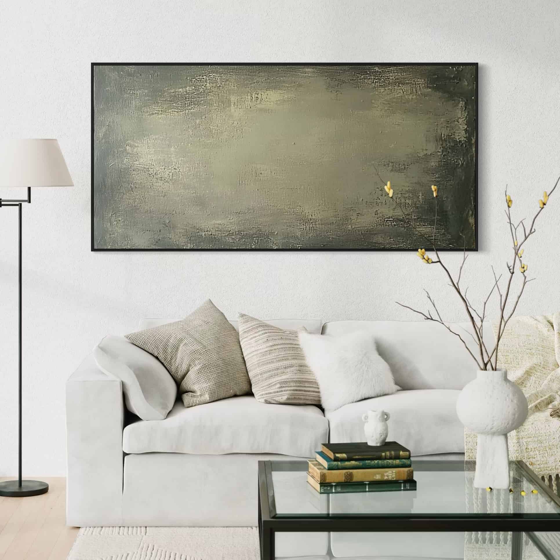 GREEN ABSTRACT ART "SERENE ABYSS"
