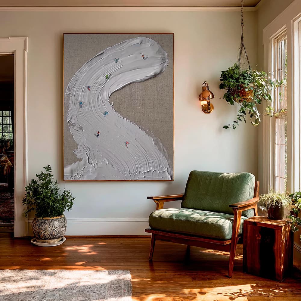 MINIMALIST ART "THE BRUSHSTROKE RIVER"