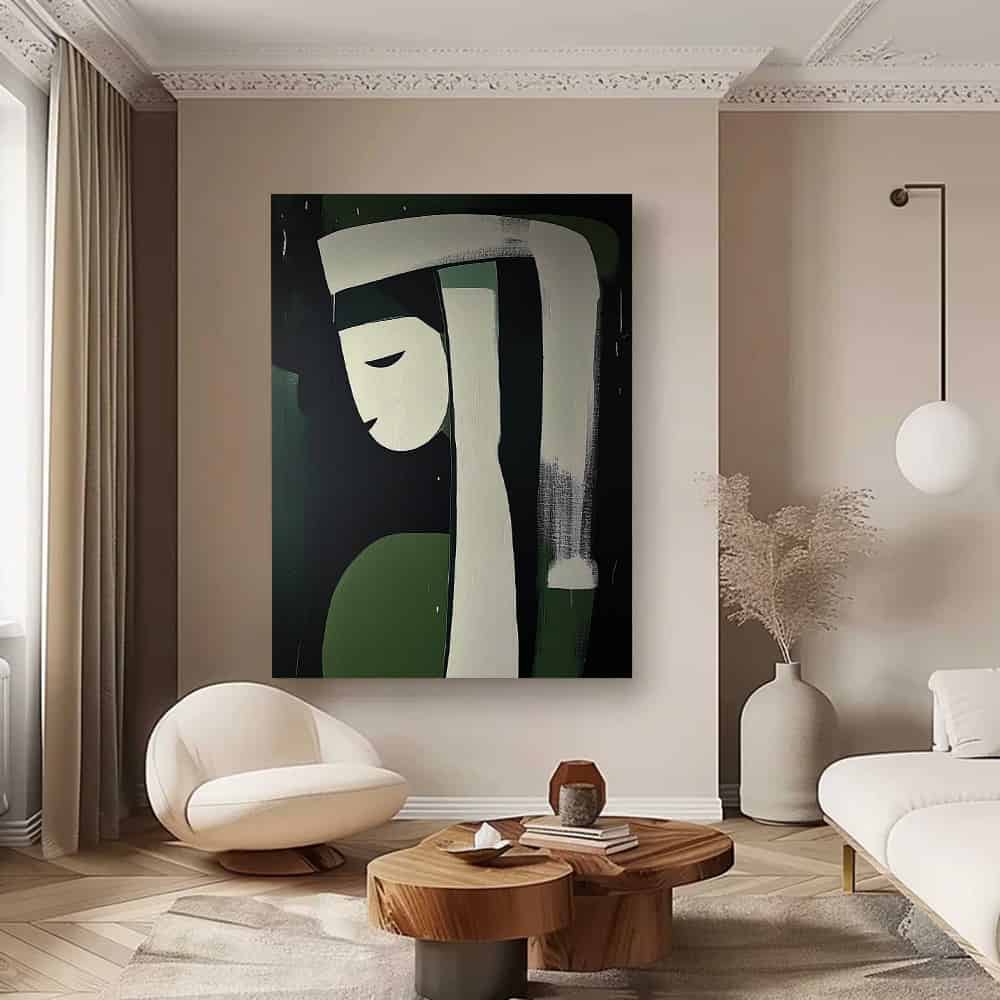 MINIMALIST ART "THE VERDANT NUN"