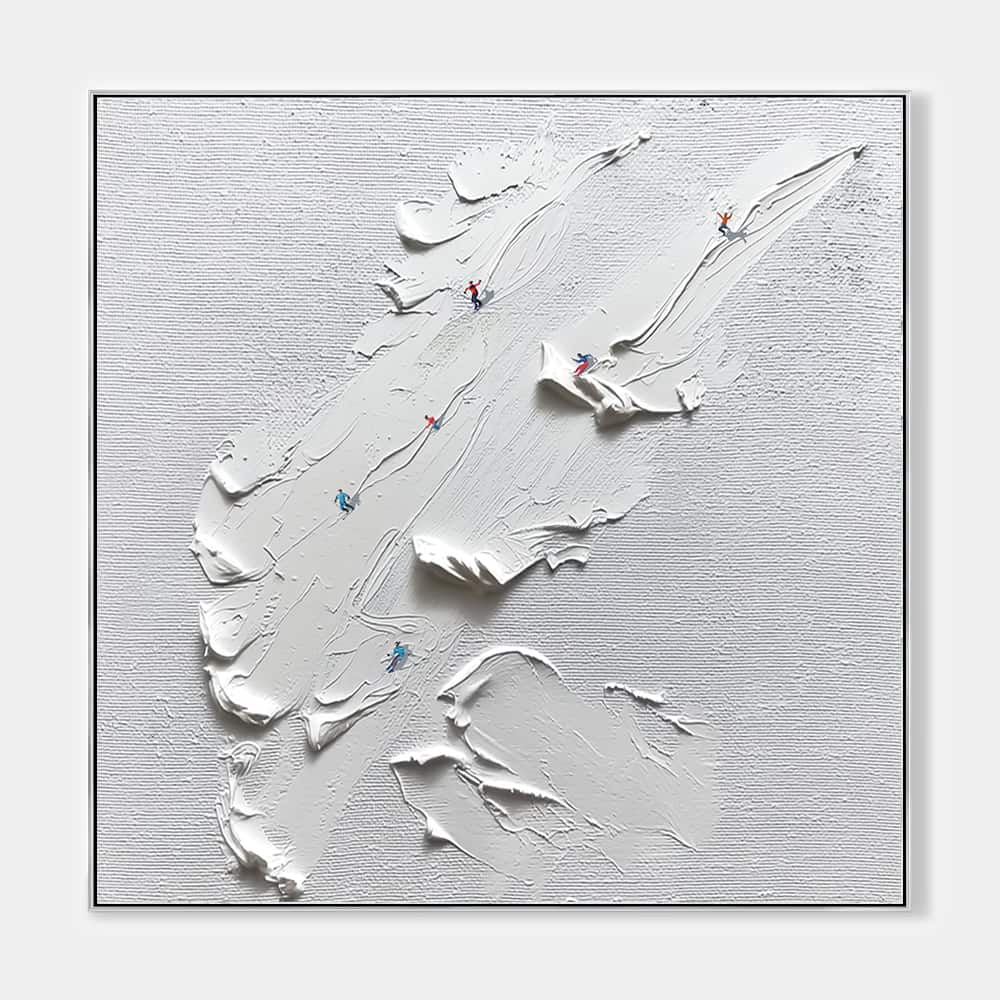 MINIMALIST ART "THE WHITE CASCADE"