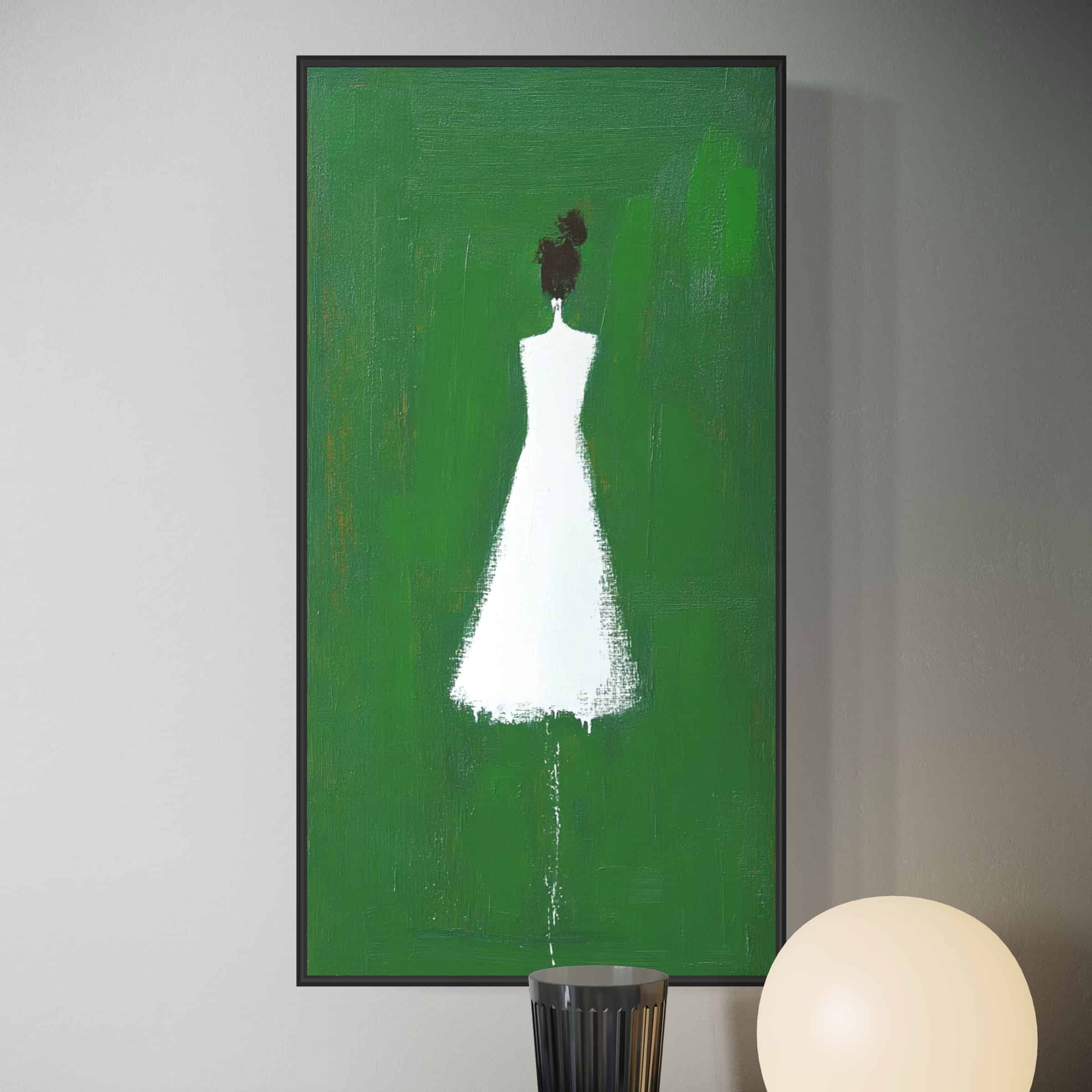 MINIMALIST FIGURATIVE: "EMERALD SILHOUETTE"