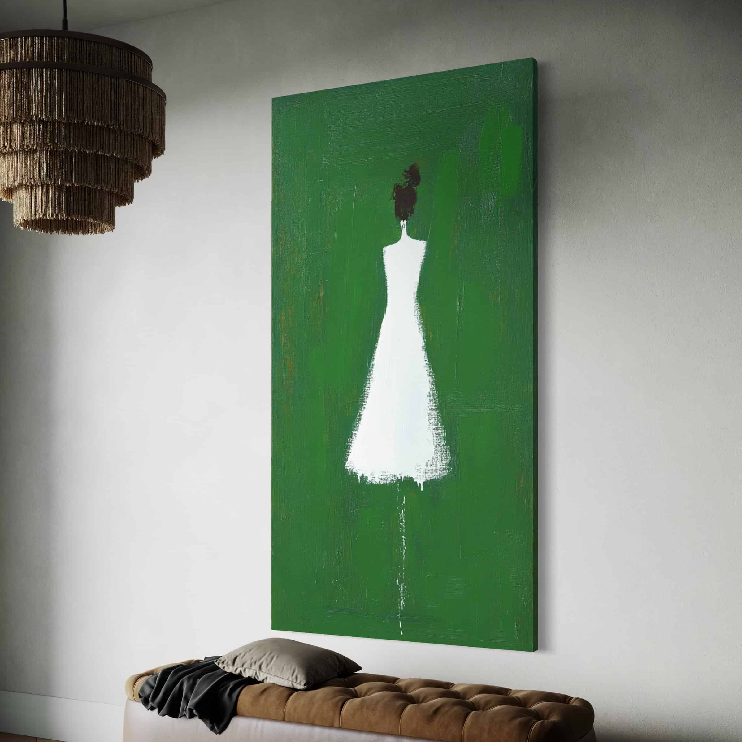 MINIMALIST FIGURATIVE: "EMERALD SILHOUETTE"
