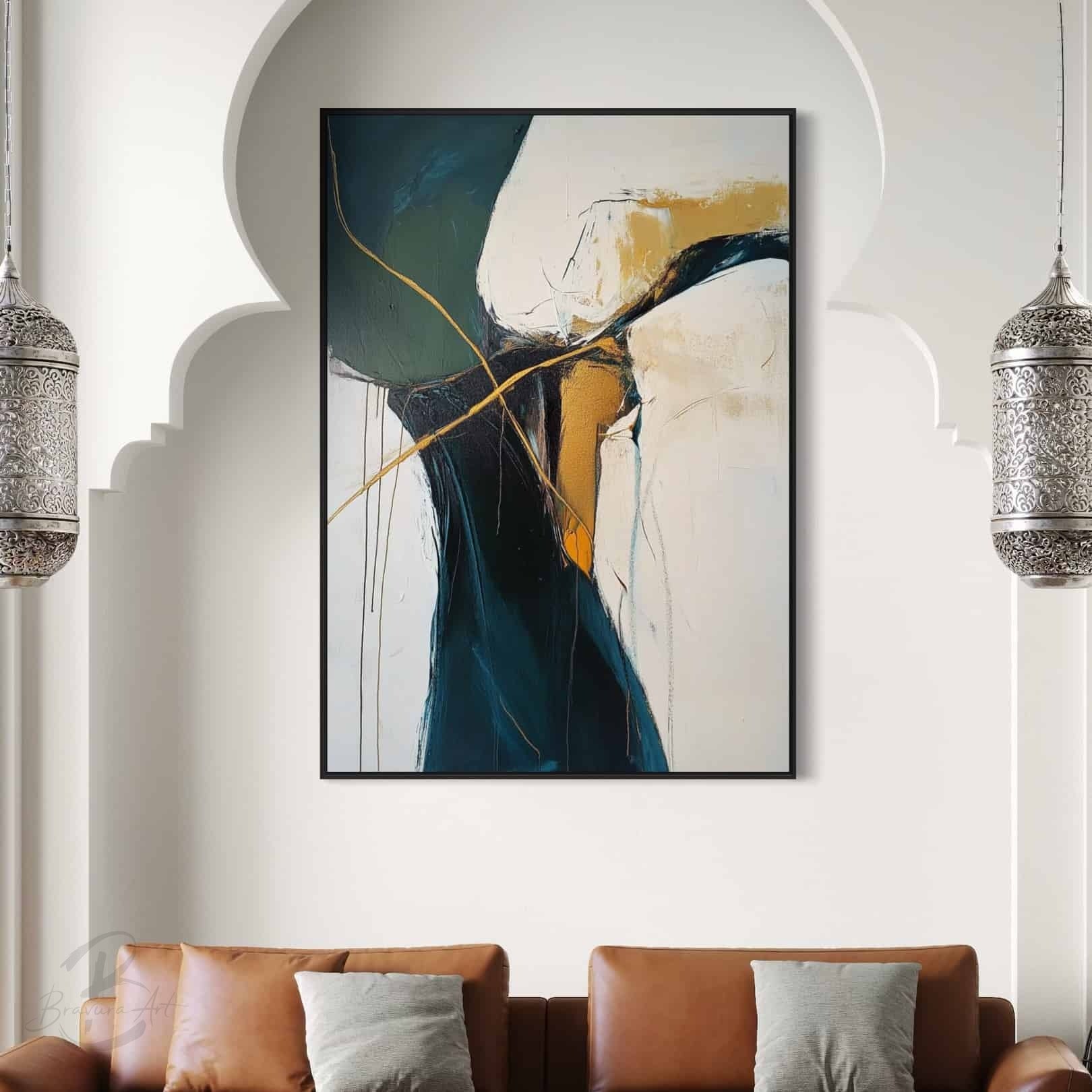 ABSTRACT ART "GOLDEN VEINS"