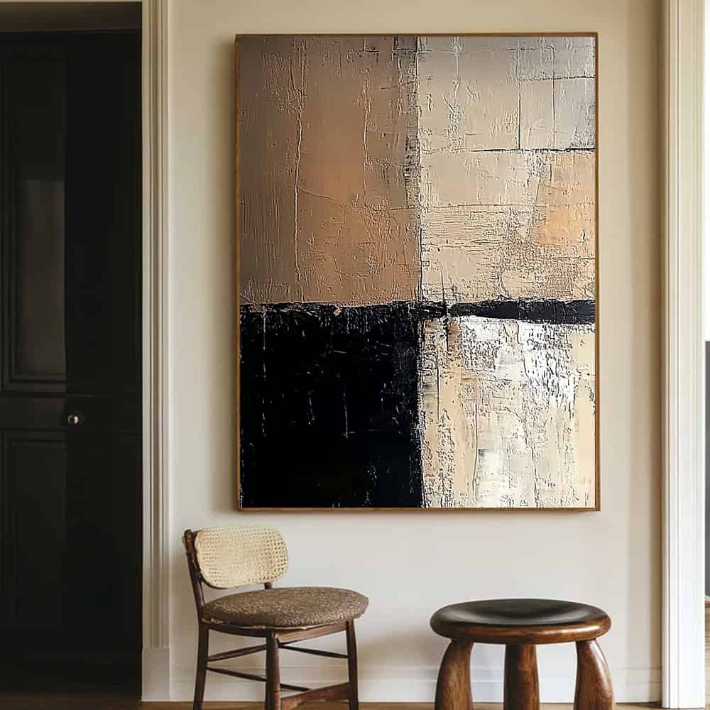 MODERN BEIGE ART "EQUILIBRIUM"