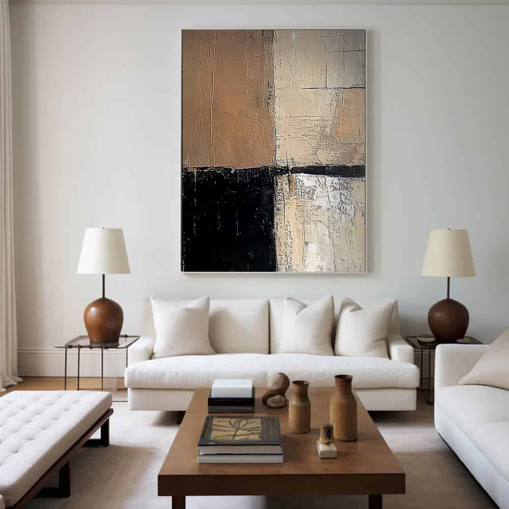 MODERN BEIGE ART "EQUILIBRIUM"