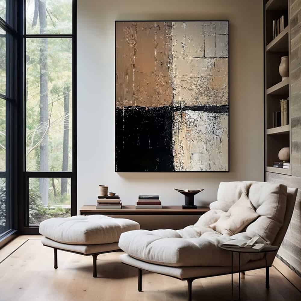 MODERN BEIGE ART "EQUILIBRIUM"