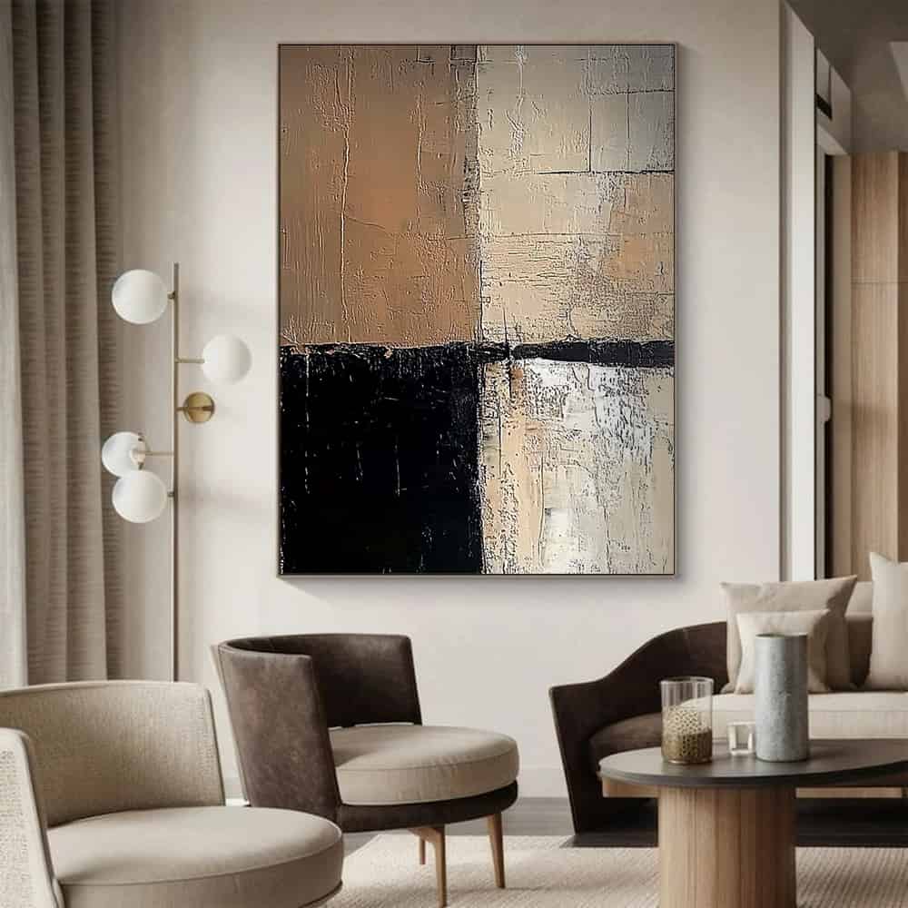 MODERN BEIGE ART "EQUILIBRIUM"