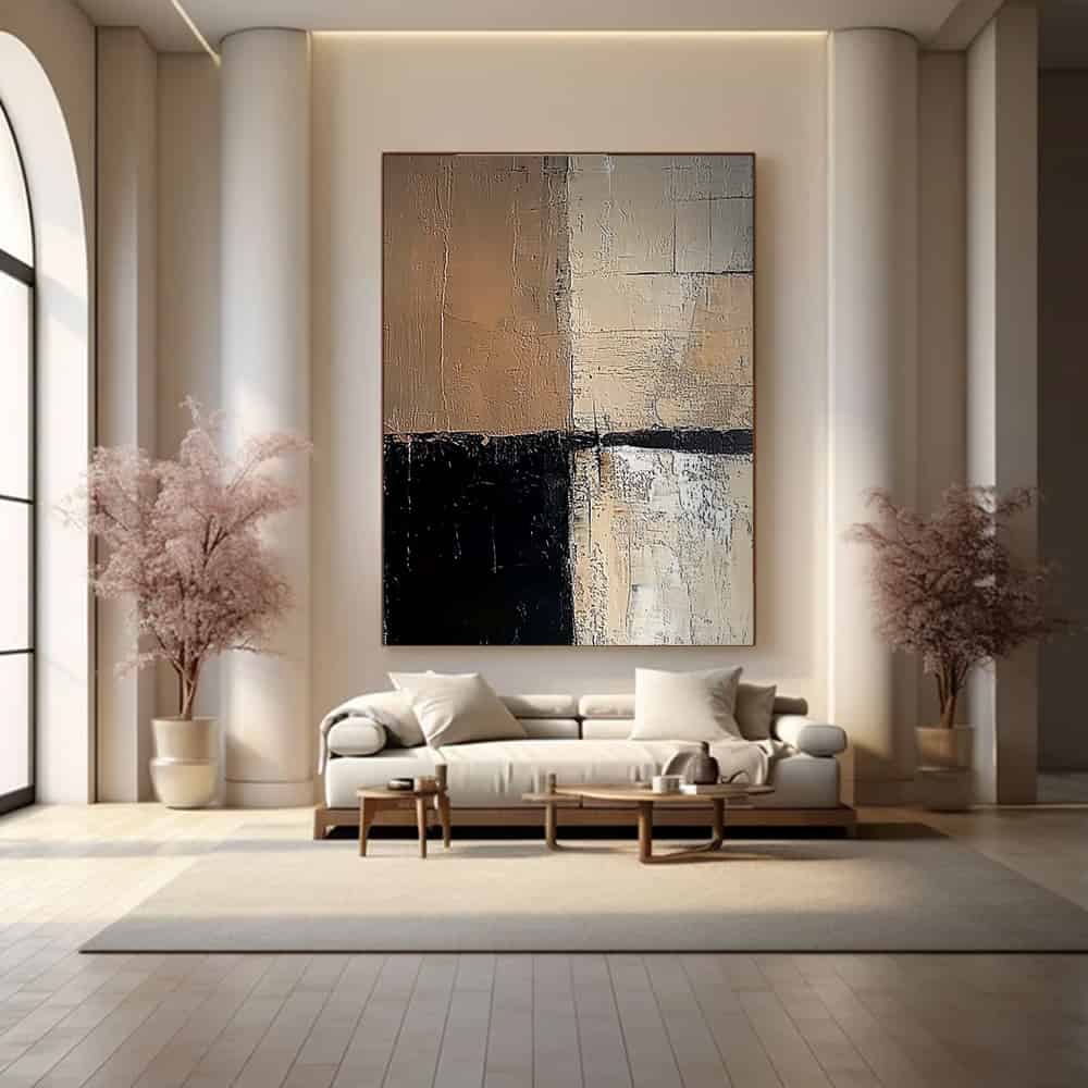 MODERN BEIGE ART "EQUILIBRIUM"