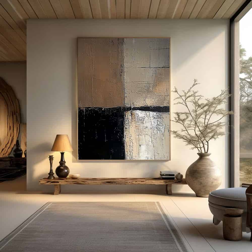 MODERN BEIGE ART "EQUILIBRIUM"