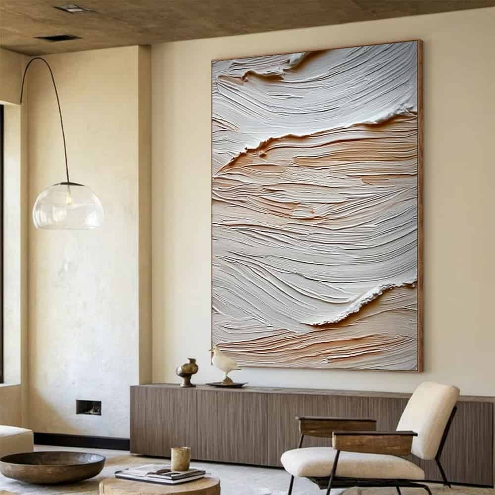 MODERN BEIGE ART "ETCHED SANDS"