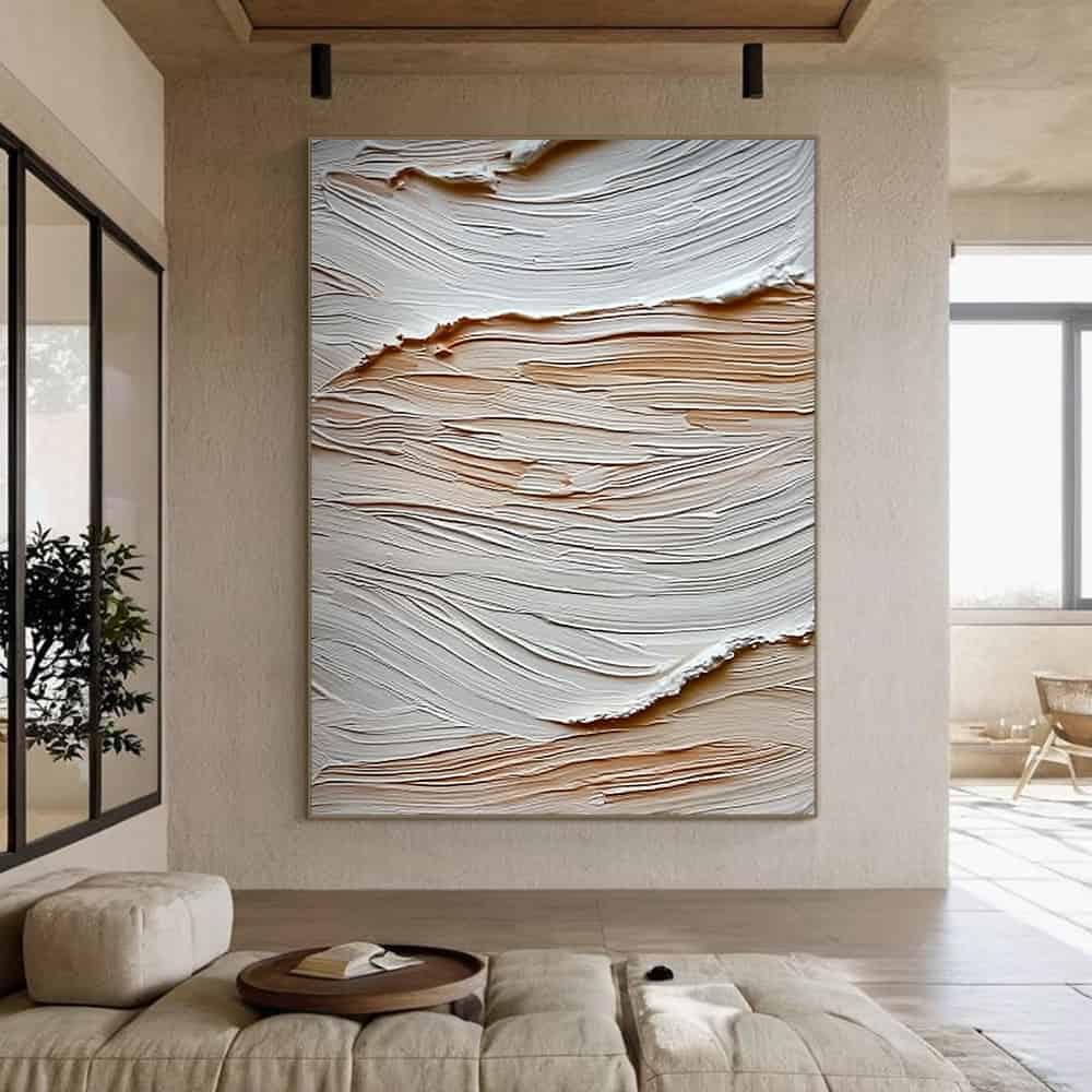 MODERN BEIGE ART "ETCHED SANDS"
