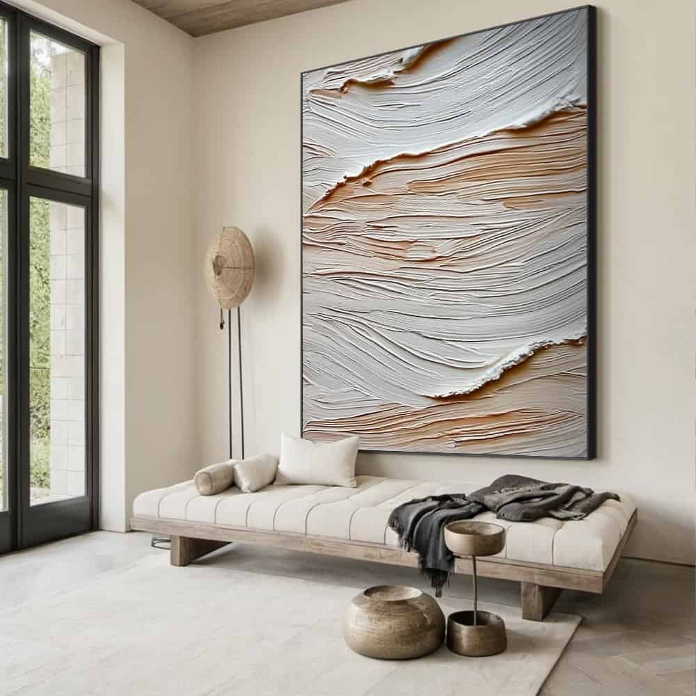 MODERN BEIGE ART "ETCHED SANDS"
