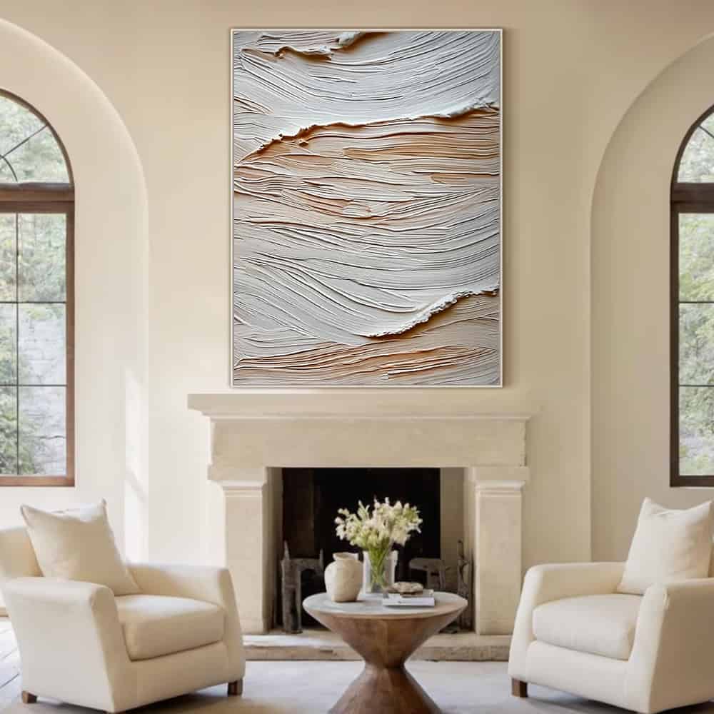 MODERN BEIGE ART "ETCHED SANDS"