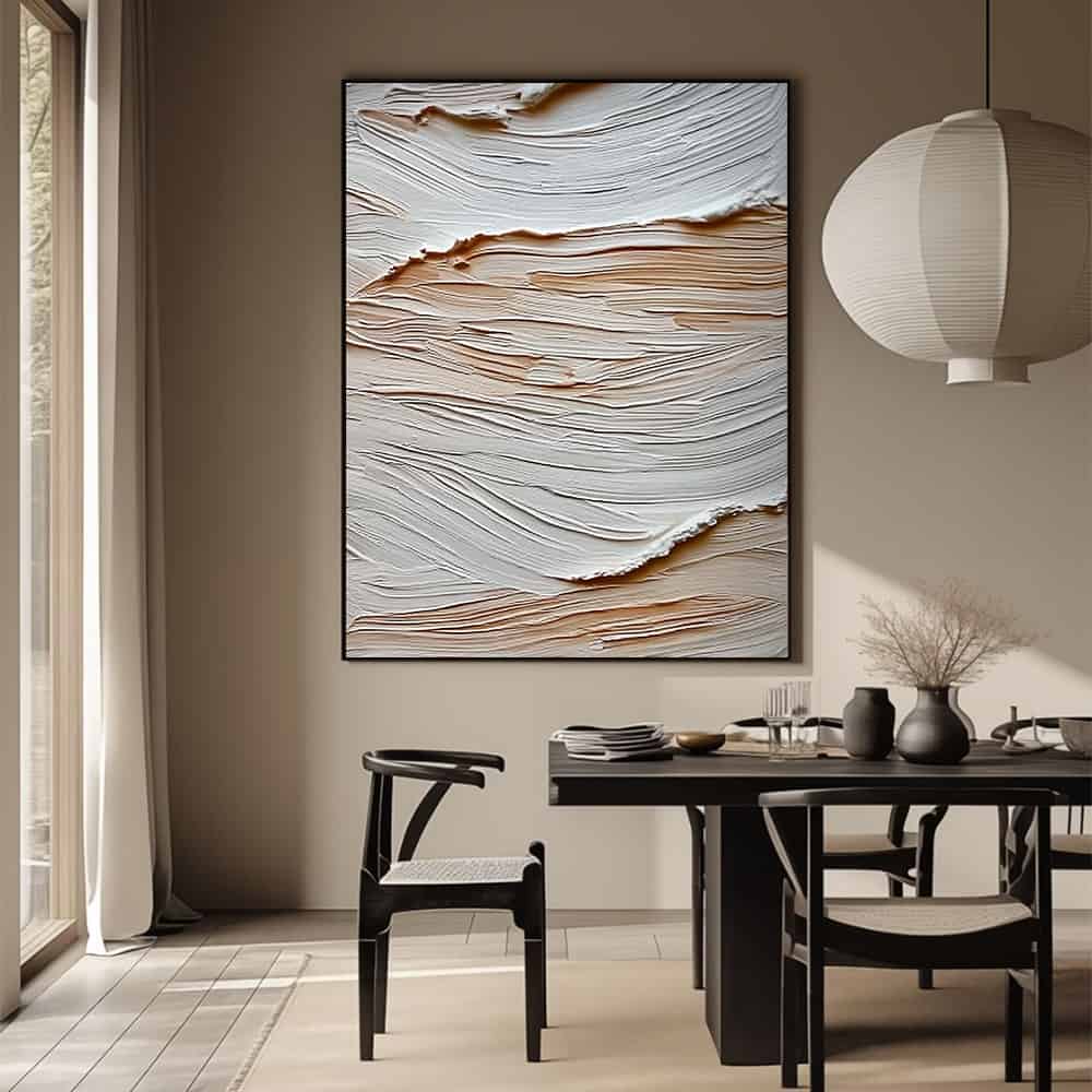MODERN BEIGE ART "ETCHED SANDS"