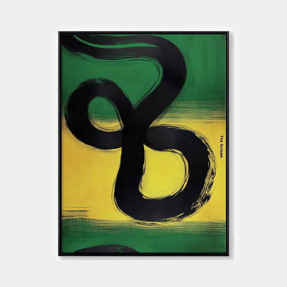 MODERN CALLIGRAPHIC ABSTRACTION "PRIMAL SCREAM"