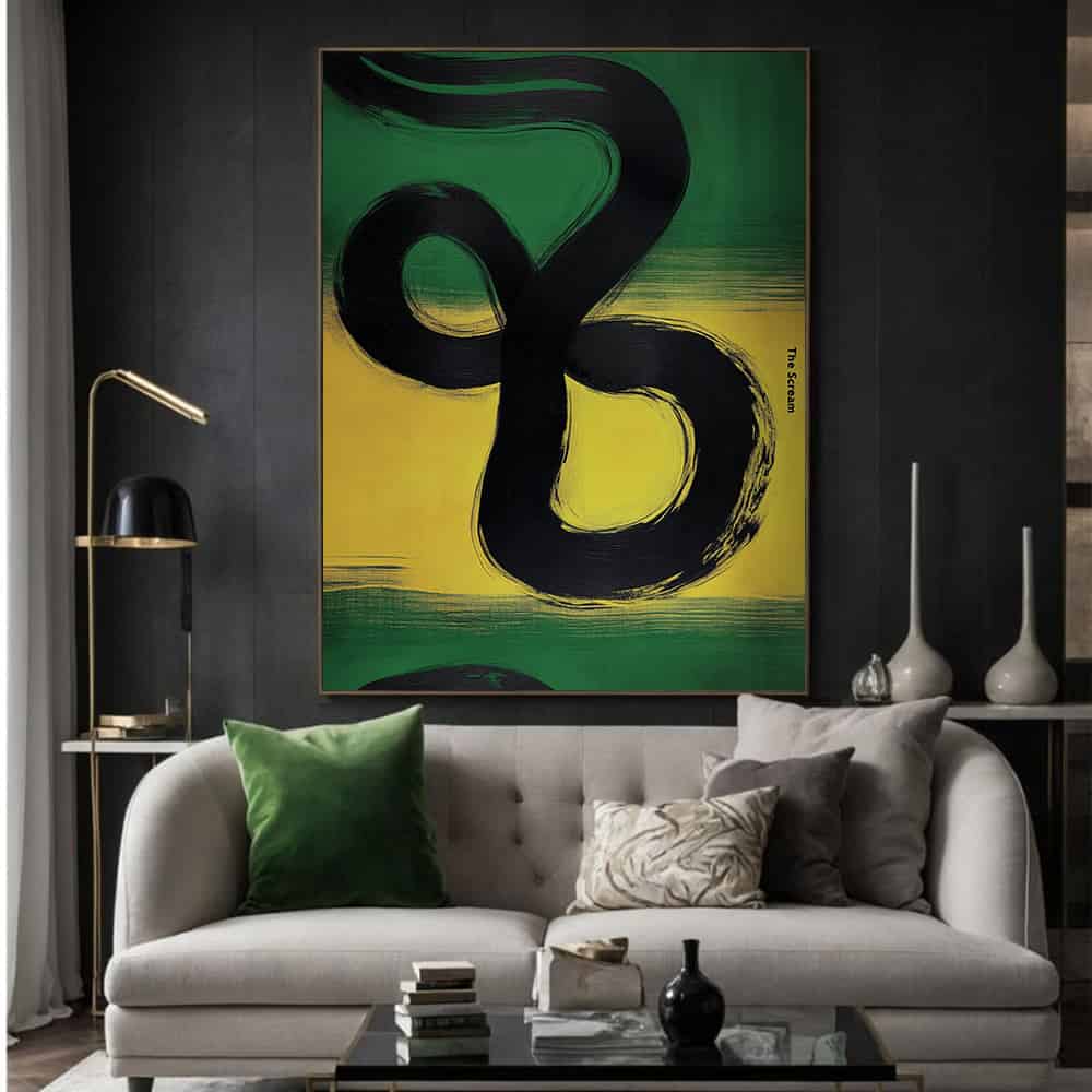MODERN CALLIGRAPHIC ABSTRACTION "PRIMAL SCREAM"