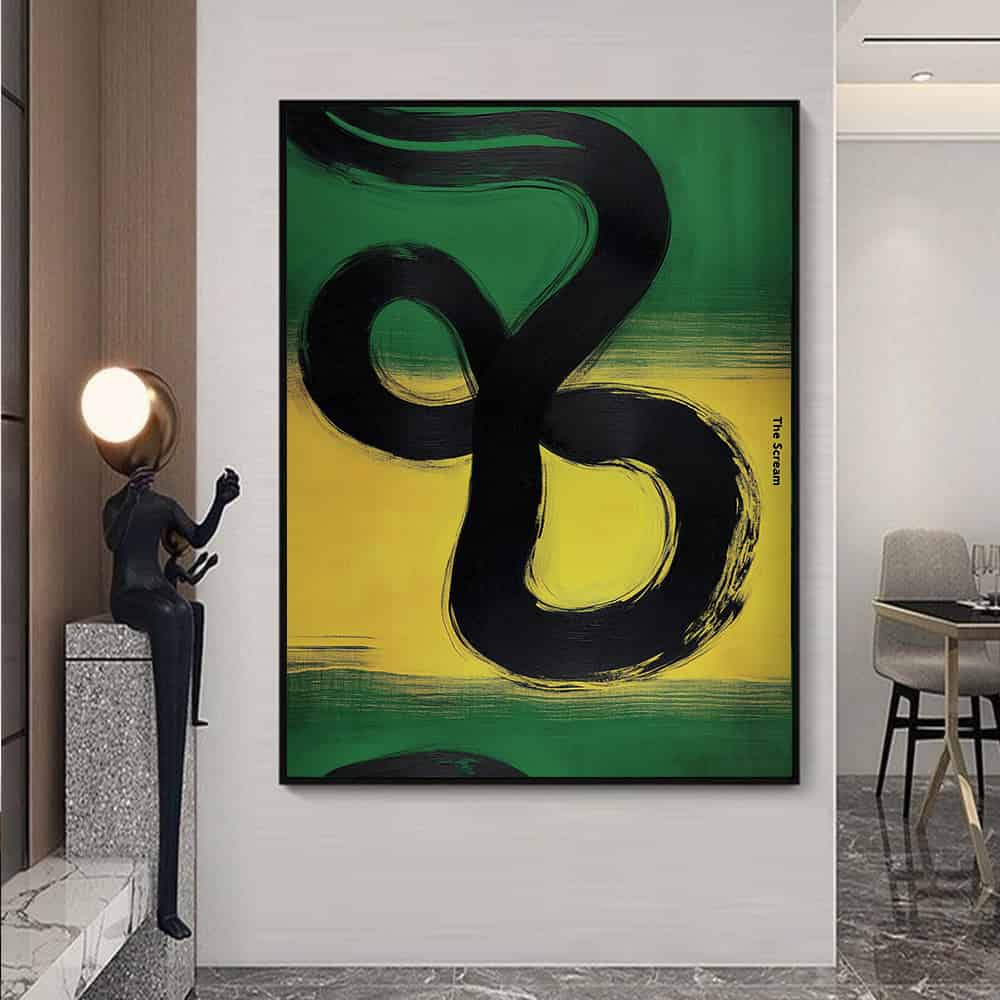 MODERN CALLIGRAPHIC ABSTRACTION "PRIMAL SCREAM"