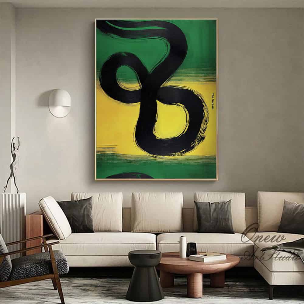 MODERN CALLIGRAPHIC ABSTRACTION "PRIMAL SCREAM"