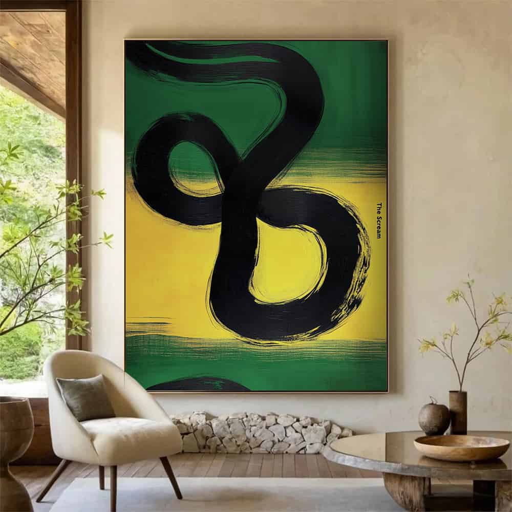 MODERN CALLIGRAPHIC ABSTRACTION "PRIMAL SCREAM"