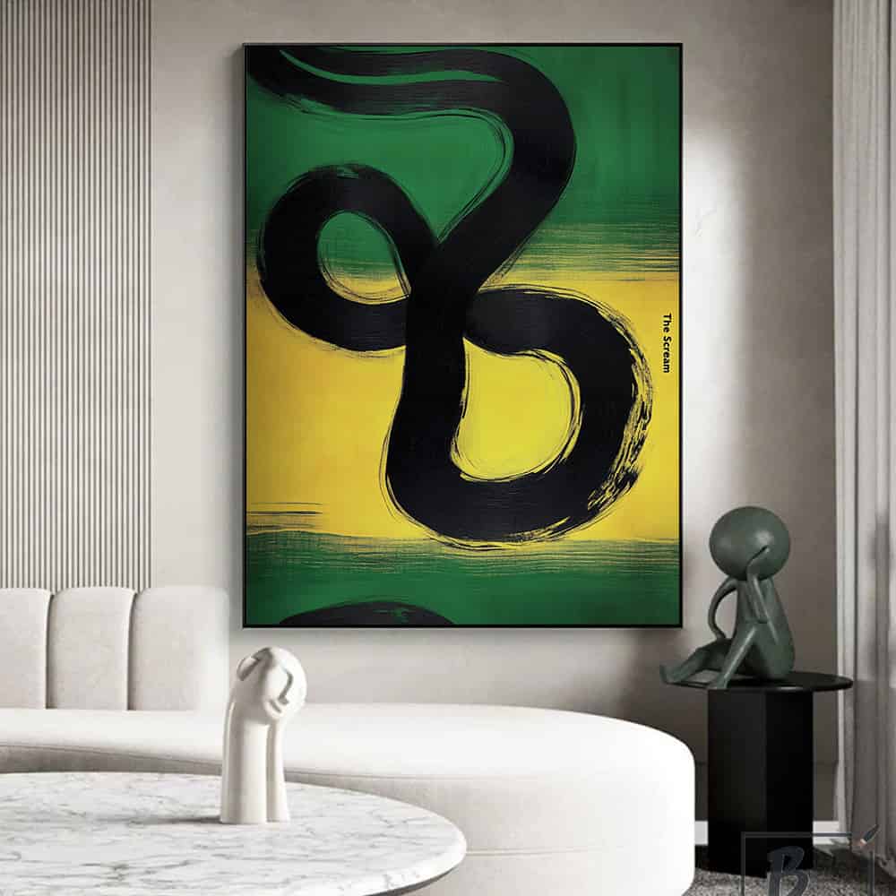 MODERN CALLIGRAPHIC ABSTRACTION "PRIMAL SCREAM"