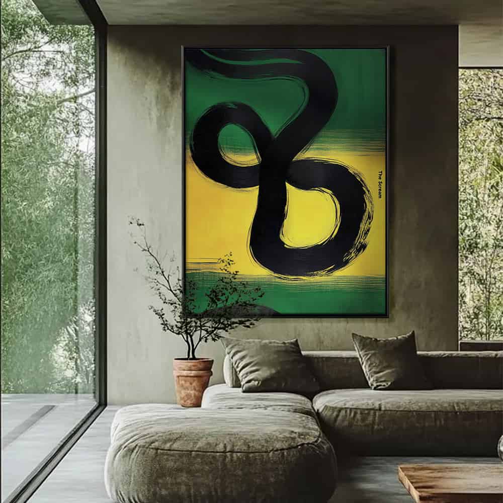 MODERN CALLIGRAPHIC ABSTRACTION "PRIMAL SCREAM"