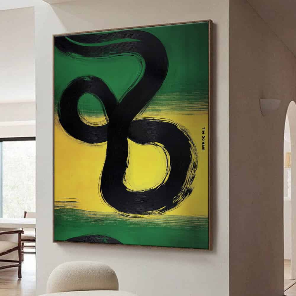 MODERN CALLIGRAPHIC ABSTRACTION "PRIMAL SCREAM"