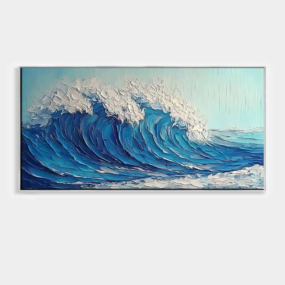 RICH TEXTURED ART "AZURE CREST"