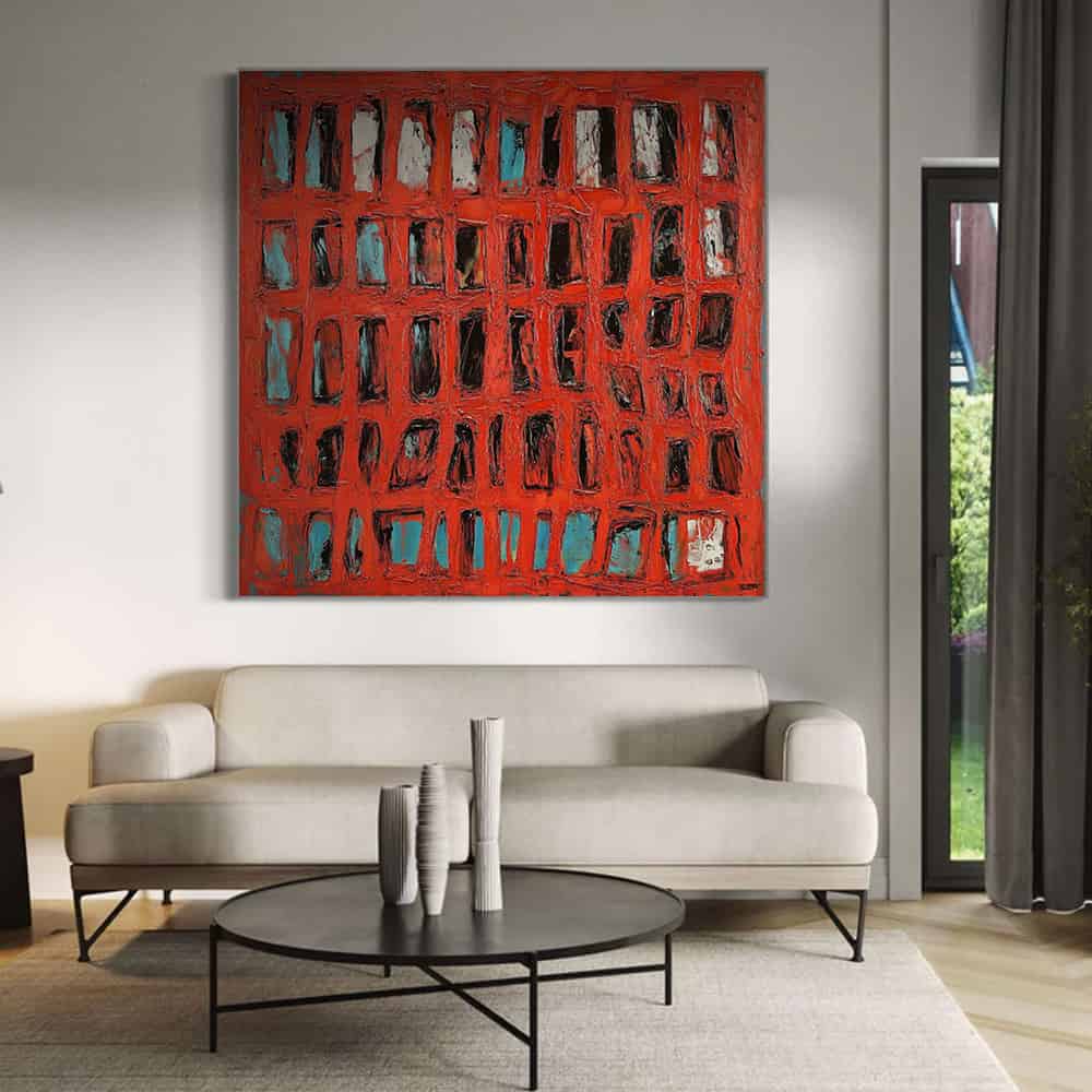 RICH TEXTURED ART "CRIMSON ARCHIVE"