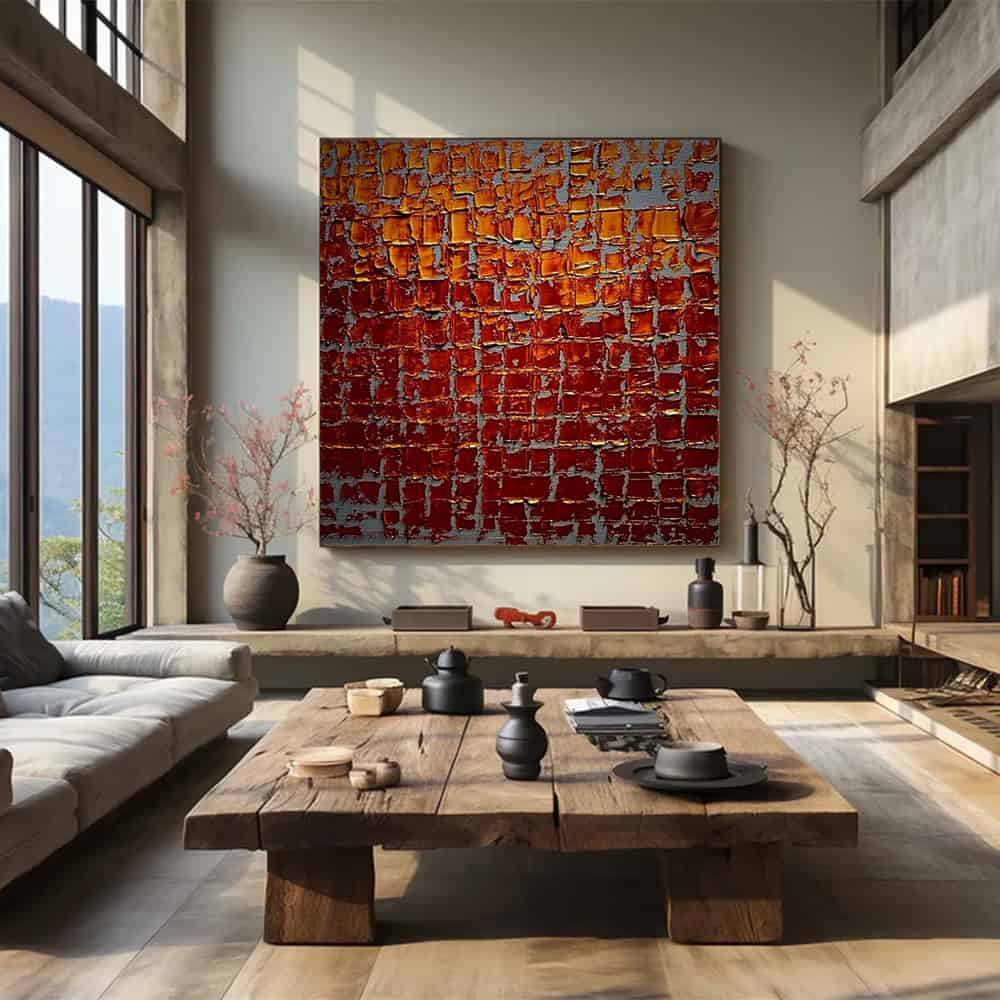 RICH TEXTURED ART "EMBERFALL"