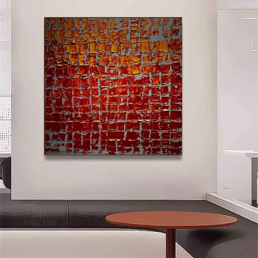 RICH TEXTURED ART "EMBERFALL"